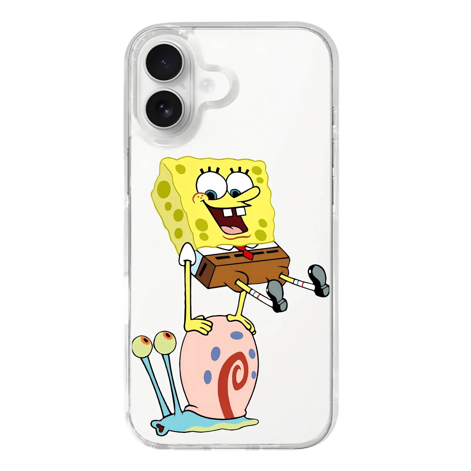 スポンジボブ グッズ カタツムリさん - iPhone 17シリーズ 透明スマホケース – 薄型・耐衝撃・精密フィット保護カバー